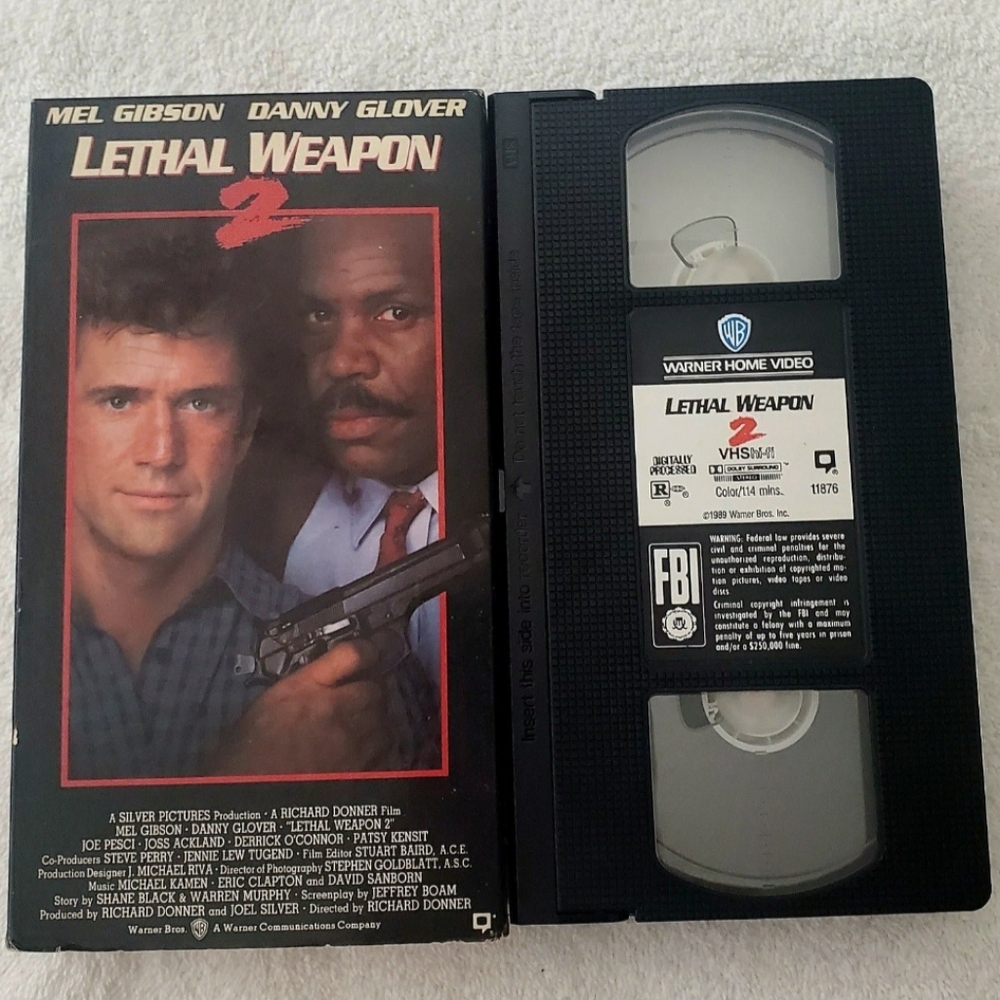 Lethal Weapon 2 VHS 1989 Warner Bros Mel Gibson Danny Glover
